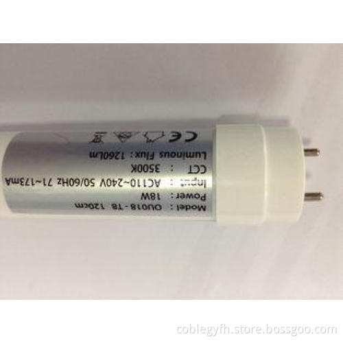Hotel 18 W T8 Led Tube Light 6 Foot Aluminum Alloy 1200MM